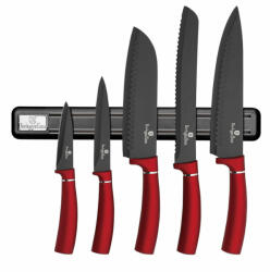 Berlinger Haus Set cutite otel inoxidabil cu suport magnetic (6 piese) Burgundy Metallic Line Berlinger Haus BH 2534 (BH/2534)