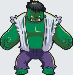  Festés számok szerint - Hulk 2 Méret: 40x50cm, Keretezés: Keret nélkül (csak a vászon)