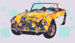 Festés számok szerint - Austin Healey Méret: 40x60cm, Keretezés: Keret nélkül (csak a vászon)