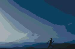  Festés számok szerint - Futás Méret: 40x50cm, Keretezés: Keret nélkül (csak a vászon)