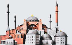 Festés számok szerint - Hagia Sophia Méret: 40x60cm, Keretezés: Keret nélkül (csak a vászon)
