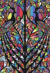  Festés számok szerint - Pávás ablak Méret: 40x60cm, Keretezés: Keret nélkül (csak a vászon)