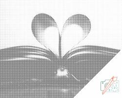  PontPöttyöző - Romantika könyvben Méret: 40x50cm, Keretezés: Keret nélkül (csak a vászon), Szín: Kék