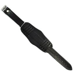  Curea Ceas Retro din Piele Naturală, 18mm - Neagră (WZ4707) (WZ4707)