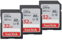 SanDisk Ultra SDHC 32GB C10/UHS-I/U1 3Pack (SDSDUN4-032G-GN6IM)