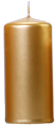 PartyDeco Gold metal pillar candlel 12x6 cm