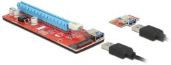 Delock PCIe bővítőkártya (x1 / x16) + USB kábel (0, 6 m) (41423)