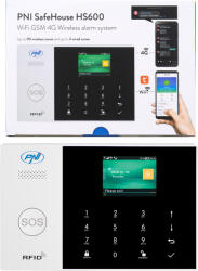 PNI Sistem alarma wireless PNI SafeHouse HS600 Wifi GSM 4G, app Tuya Smart, alerta prin SMS, apel vocal, notificare pe telefon