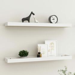 vidaXL Rafturi de perete Loggia, 2 buc. , alb și stejar, 80x15x4 cm MDF (330235) Raft