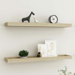 vidaXL Rafturi de perete Loggia, 2 buc. , stejar, 80x15x4 cm, MDF (330233) Raft
