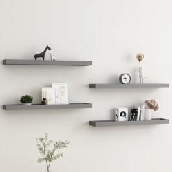 vidaXL Rafturi de perete Loggia, 4 buc. , gri, 80x15x4 cm, MDF (330232) Raft
