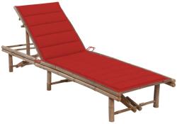 vidaXL Șezlong de grădină cu pernă, bambus (3061638)
