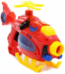Buborékfújó helikopter - zenél és világít, piros színben / 3+ (ZR150)