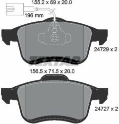 TEXTAR set placute frana, frana disc TEXTAR Q+ 2472901 (2472901)