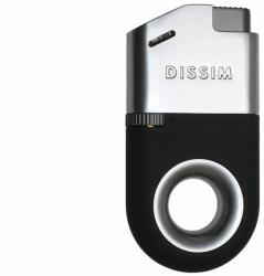 Dissim Silver Dual Torch, dupla szúrólángos szivaros öngyújtó 45 fokban döntött lánggal - szálcsiszolt (DISSIM-ILT-SLV)