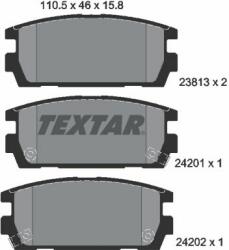 TEXTAR set placute frana, frana disc TEXTAR 2381301 (2381301)