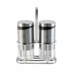 BerlingerHaus Set 2 recipiente pentru sare si piper 120 ml si suport din otel inoxidabil Spiceholders Berlinger Haus BH 1993 (BH/1993) - oalesitigai Solnita condimente