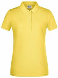 James & Nicholson Tricou polo pentru femei din bumbac organic 8009 - Deschisă galbenă | L (1-8009-1755377)