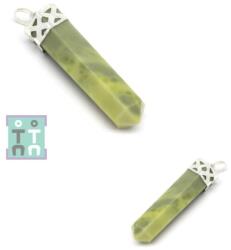  Pandantiv Jad Lemon Obelisc - 42-48 x 8-10 mm - 1 Buc