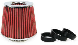 AMiO Filtru de aer conic rosu + chrome cu 3 adaptoare (AVX-AM01282) - gabiluciauto