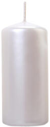 PartyDeco Pearl metal pillar candle 12x6 cm
