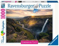 Ravensburger Puzzle Ravensburger din 1000 de piese - Cascada Haifos, Islanda (16738) Puzzle