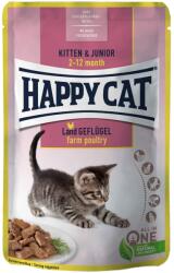 Happy Cat Kitten & Junior Land Geflügel alutasakos eledel - Baromfi 6 x 85 g