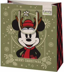 Cardex Green Grass Mickey egér karácsonyi közepes méretű prémium ajándéktáska 18x10x23cm (39540) - jatekshop