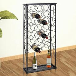 VidaXL Suport sticle de vin pentru 28 de sticle, metal (240942) - izocor Suport sticla vin