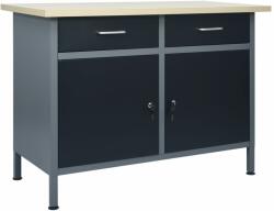 vidaXL Banc de lucru, negru, 120 x 60 x 85 cm, oțel (145346)