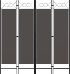 vidaXL antracitszürke 4 paneles paraván 160 x 180 cm (320704)