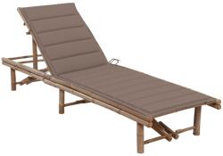 vidaXL bambusz kerti napozóágy párnával (3061640) - vidaxl
