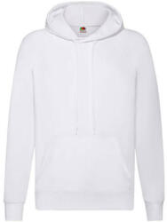 Fruit of the Loom Férfi Pulóver Kapucnis Hosszú ujjú Fruit of the Loom Lightweight Hooded Sweat - S, Fehér