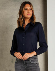 Kustom Kit Női hosszú ujjú blúz Kustom Kit Women's Tailored Fit Workwear Oxford Shirt XS (8), Fehér