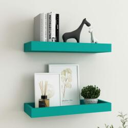 vidaXL Rafturi de perete Loggia, 2 buc. , albastru, 40x15x4 cm, MDF (330211) Raft