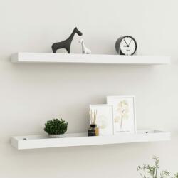 vidaXL Rafturi de perete Loggia, 2 buc. , alb, 80x15x4 cm, MDF (330227) Raft