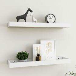 vidaXL Rafturi de perete Loggia, 2 buc. , alb și stejar, 60x15x4 cm MDF (330221) Raft