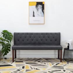 vidaXL Bancă, gri, 148, 5 cm, velur ecologic (288572)