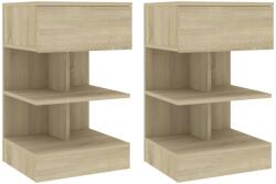 vidaXL Noptiere, 2 buc. , stejar sonoma, 40x35x65 cm (808655)
