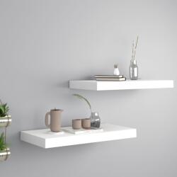vidaXL Rafturi de perete suspendate, 2 buc. , alb, 50x23x3, 8 cm, MDF (323809) Raft