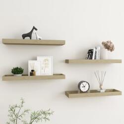 vidaXL Rafturi de perete Loggia, 4 buc. , stejar, 60x15x4 cm, MDF (330220) Raft