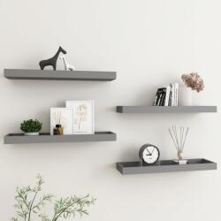 vidaXL Rafturi de perete Loggia, 4 buc. , gri, 60x15x4 cm, MDF (330218) Raft