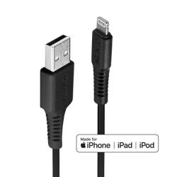 Lindy Cablu date si incarcare USB la Lightning MFI 0.5m Negru, Lindy L31319 (L31319)