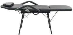  Scaun tratament facial, înlocuitor piele, 185x78x76 cm, negru (110160)