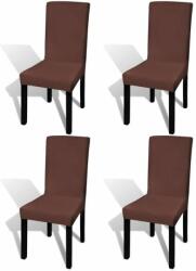 VidaXL Husă elastică pentru scaun, maro, 4 buc (131426)