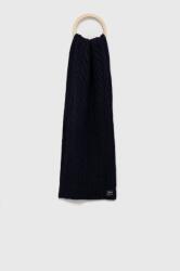 Superdry sál gyapjú keverékből sötétkék, sima - sötétkék Univerzális méret - answear - 12 990 Ft