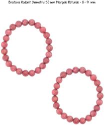  Bratara Rodonit Natural Diametru 50 mm Margele Rotunde - 8x8 mm - 1 Buc