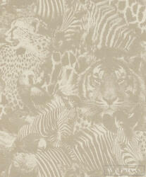 Rasch Kalahari 2023 704716 krémszínű Design tigris, gepárd, zebra, koala mintás tapéta (704716)