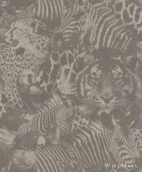 Rasch Kalahari 2023 704730 törtfehér Design tigris, gepárd, zebra, koala mintás tapéta (704730)