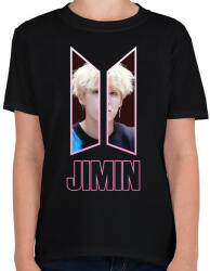 printfashion BTS Jimin 2 - Gyerek póló - Fekete